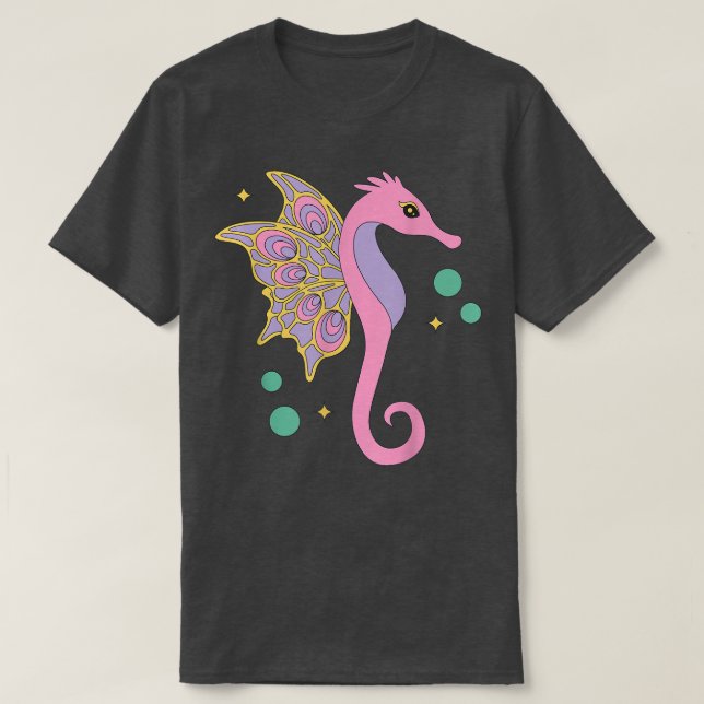 T-shirt Fairytale esthétique Fairycore Retro Seahorse (Design devant)