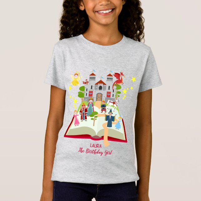 T-Shirt Fairytale Stories Fille fête d'anniversaire (Devant)