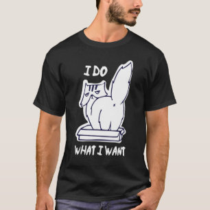 T-shirt Fais ce que je veux Black Cat Red Cup Graphique 1