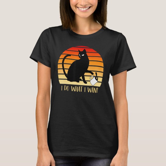 T-shirt Fais ce que je veux Black Cat Red Cup  Graphique 3 (Devant)