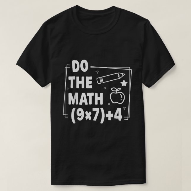 T-shirt Fais Le Calcul 67 School Doodle (Design devant)