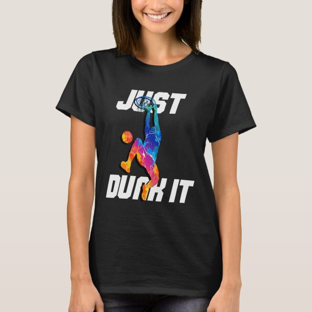 T-shirt Fais-Le ! Joueur de basket-ball Slam Dunk (Devant)