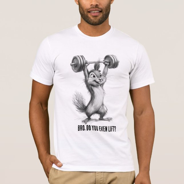 T-shirt Fais-tu vraiment de la musculation, mec - Barres à (Devant)