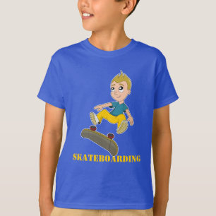 T-shirt faisant de la planche à roulettes de band