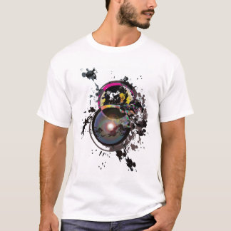 T-shirt faisant du vélo d'éclaboussure