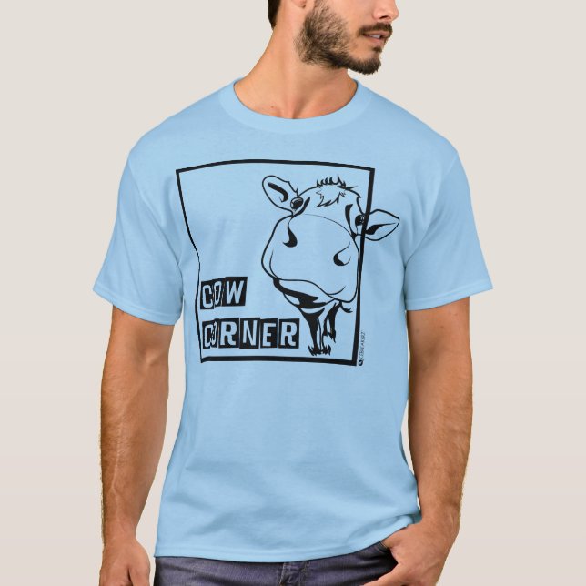T-SHIRT FAISANT LE COIN DE CRICKET DE VACHE (Devant)