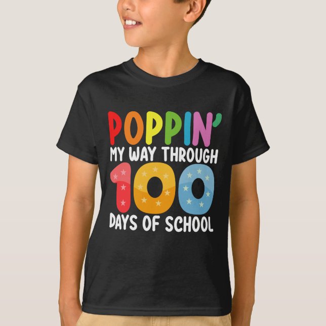T-shirt Faisant mon chemin à travers 100 jours d'école (Devant)