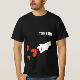 T-shirt Faisceau d'amour personnalisé Couple Set