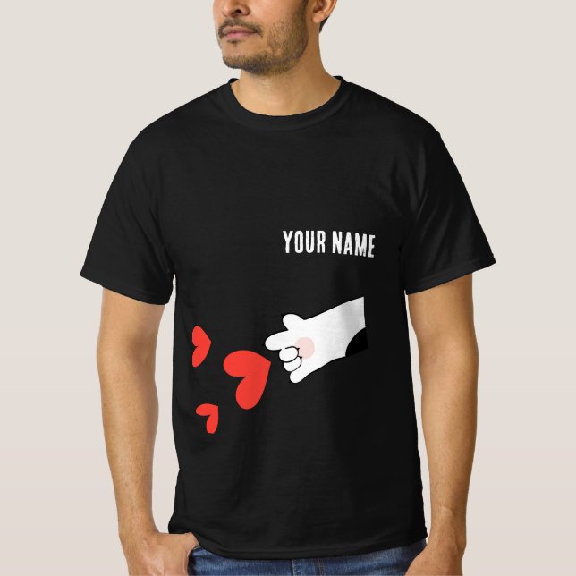 T-shirt Faisceau d'amour personnalisé Couple Set (Devant)