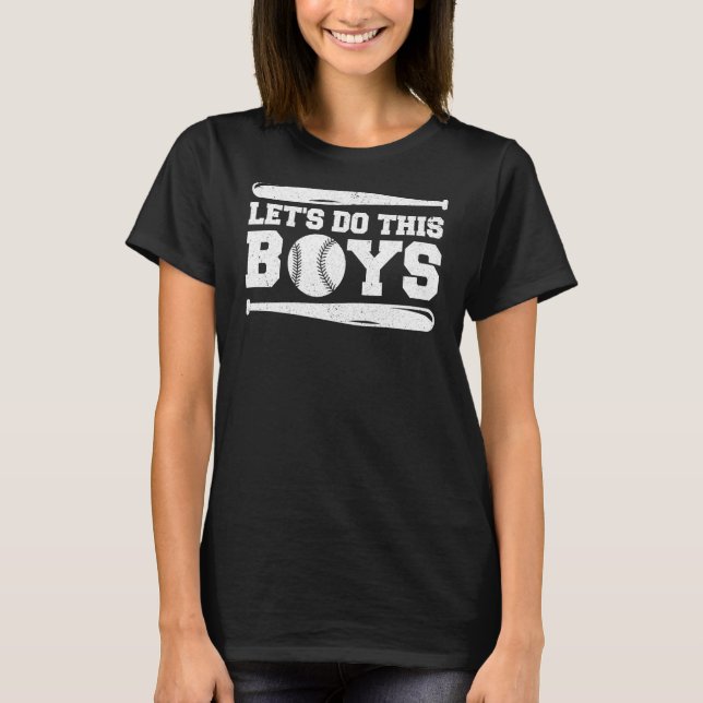 T-shirt Faisons Ça Garçons Baseball Maman Dit (Devant)