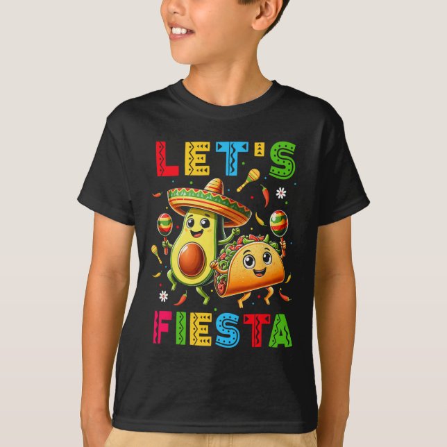 T-shirt Faisons de Fiesta Taco Avocado Funny Cinco De Mayo (Devant)