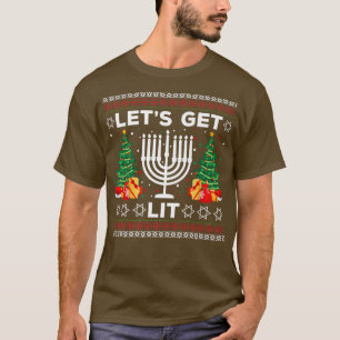 T-shirt Faisons de la lumière amusante Hanoukka Menorah Je