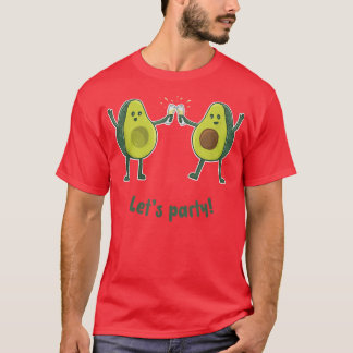 T-shirt Faisons Deux Moitiés D'Un Beau Avocado Dansant