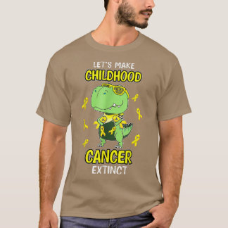 T-shirt Faisons disparaître le cancer de l'enfance Dinosau