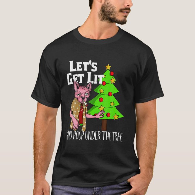 T-shirt Faisons-en un joli pyjama de Noël Stoner Kitty (Devant)