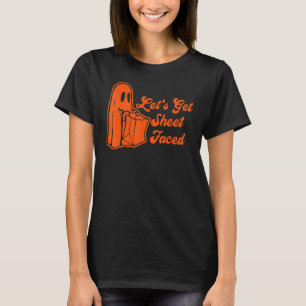 T-shirt Faisons face à la feuille Ghost Halloween Citrouil