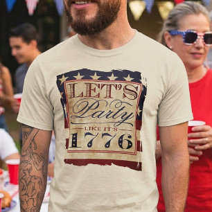 T-shirt Faisons la fête comme en 1776 4 JUILLET VINTAGE