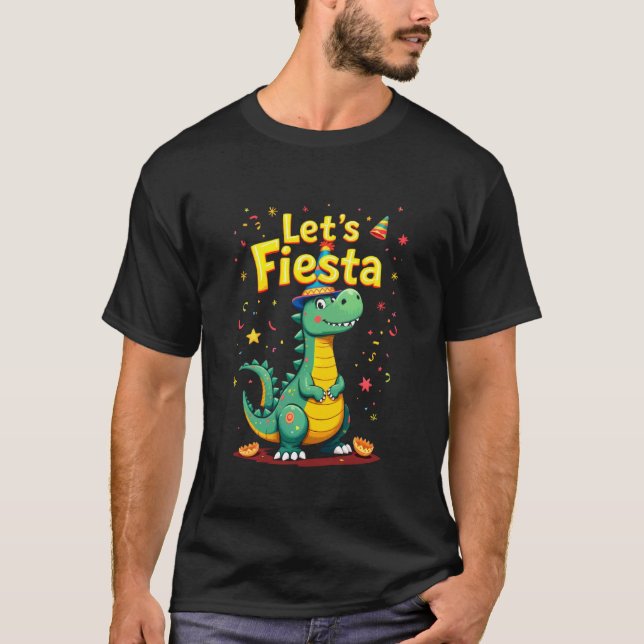 T-shirt Faisons la Fête Dinosaure Festif (Devant)