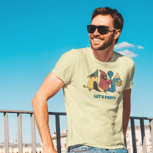 T-shirt Faisons la fête joyeuse aux oiseaux de jour mignon