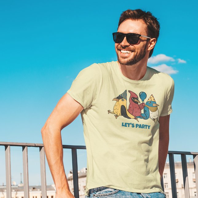 T-shirt Faisons la fête joyeuse aux oiseaux de jour mignon (Créateur téléchargé)