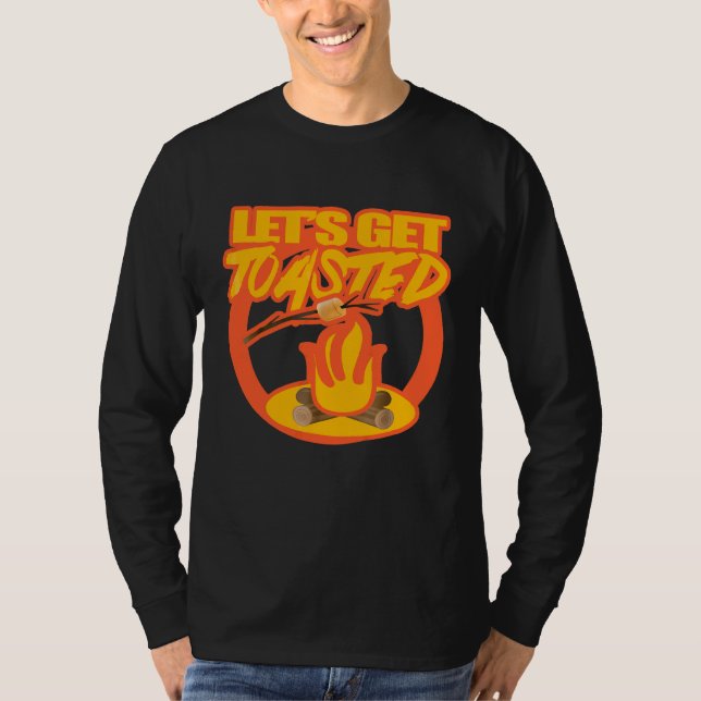 T-shirt Faisons-nous griller un drôle de camping (Devant)