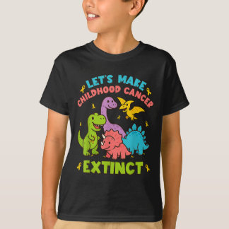 T-shirt Faisons porter le cancer de l'enfant Dinosaures di