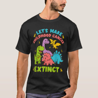 T-shirt Faisons porter le cancer de l'enfant Dinosaures di