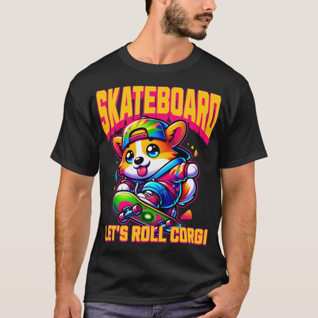 T-shirt Faisons Rouer corgi (Devant)