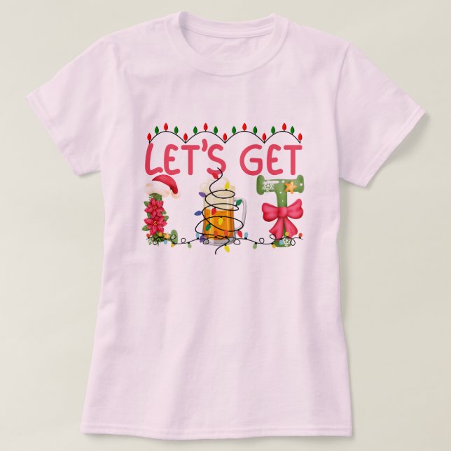 T-shirt Faisons une chemise Lit Adulte Fantastique Noël (Design devant)