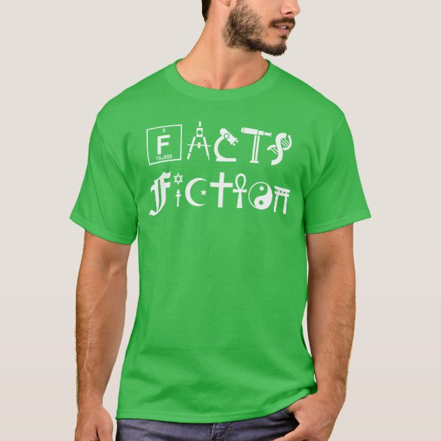 T-shirt Fait athée de fiction contre athéisme de fiction (Devant)