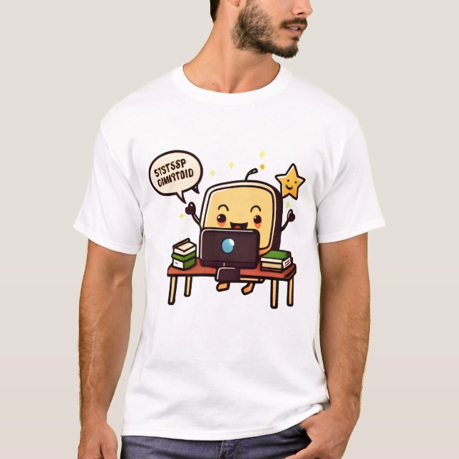 T-shirt Fait - Baby Computer Futur Ingénieur Drôle (Devant)