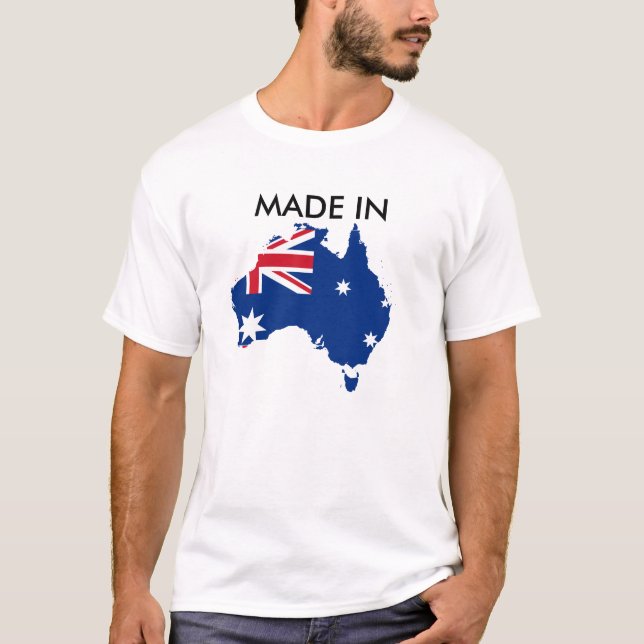 T-shirt Fait dans la chemise de l'Australie soutenue et a (Devant)