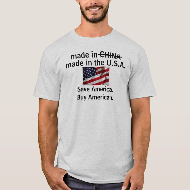 T-shirt Fait dans l'appui Amérique des Etats-Unis. Achetez (Devant)