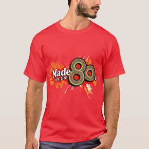 T-shirt Fait dans le logo masculin multicolore des années
