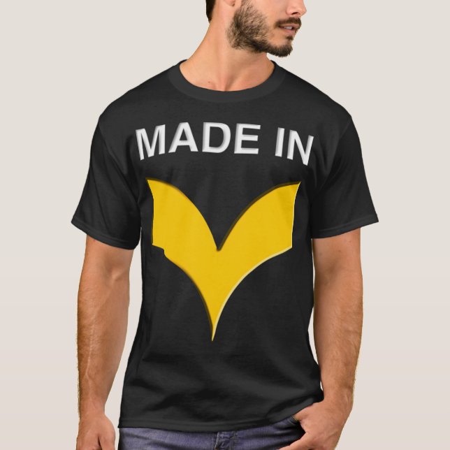 T-shirt Fait Dans Le Yorkshire (Devant)