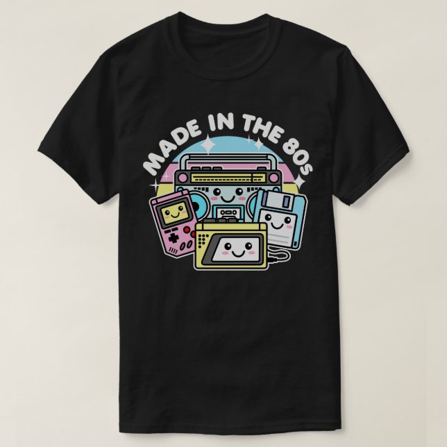 T-shirt Fait dans les années 80 Cute Kawaii Art (Design devant)