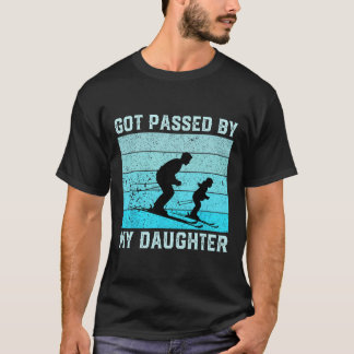 T-shirt Fait du par ma fille Drôle de ski Papa humour