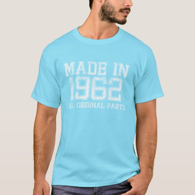 T-shirt FAIT en 1962 toute la pièce en t ORIGINALE de (Devant)
