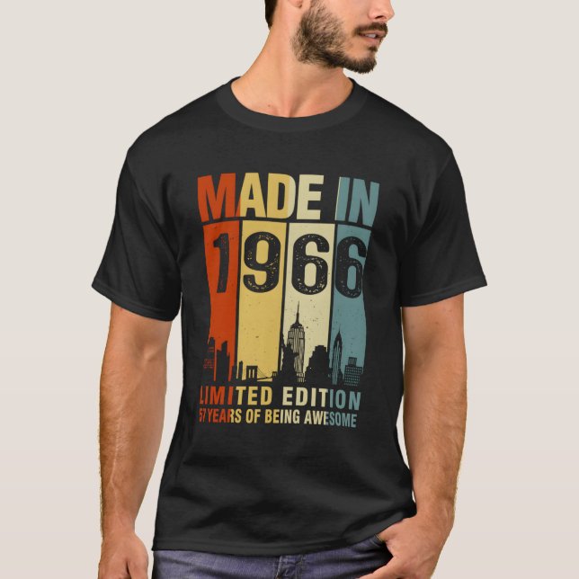 T-shirt Fait En 1966 57 Ans D'Être Étonnant (Devant)