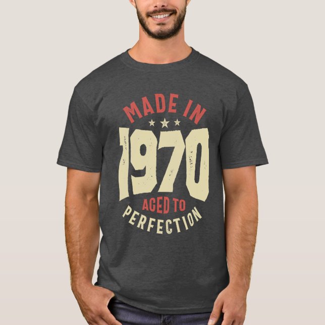 T-shirt Fait en 1970 53e anniversaire (Devant)