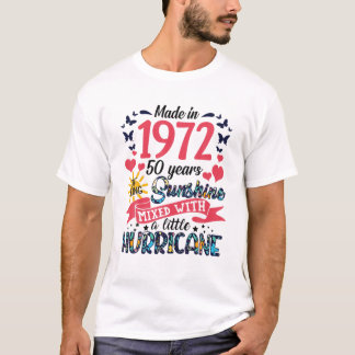 T-shirt Fait En 1972 50 Ans D'Être Sunshine 50E Naissance
