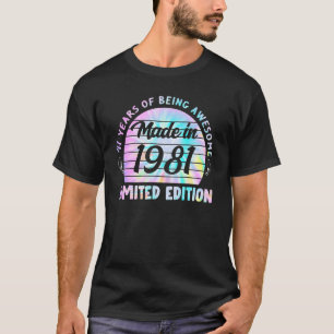 T-shirt Fait En 1981 13 Anniversaire 13 Anniversaire