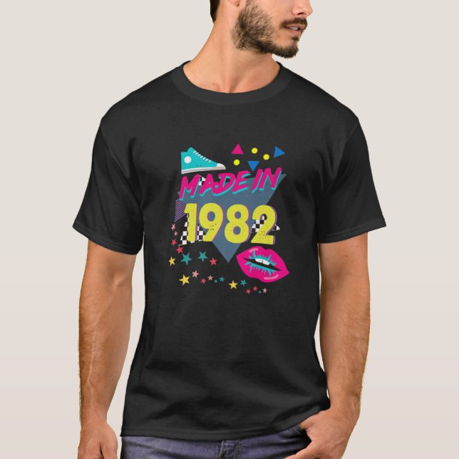 T-shirt Fait En 1982 40E Anniversaire 80S 90S 1990S 1980S  (Devant)