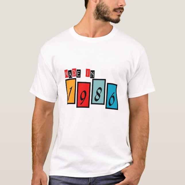 T-shirt Fait En 1986 (Devant)