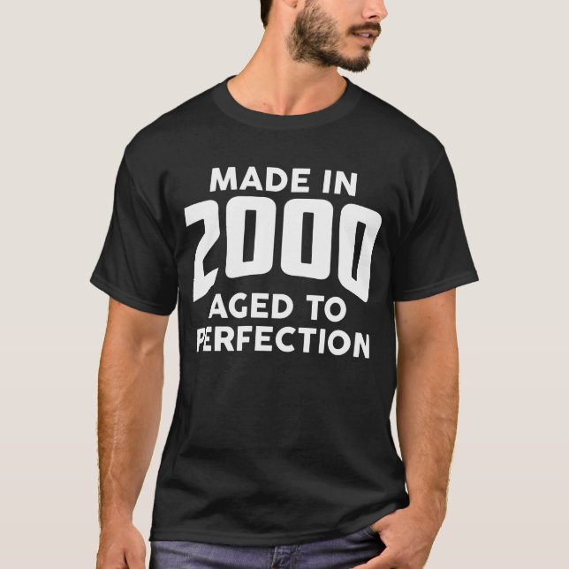 T-shirt Fait En 2000 Âgé À Perfection Birthday Gift Idea (Devant)