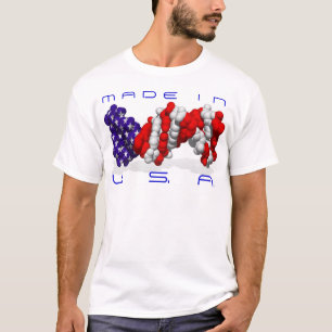 T-shirt Fait en ADN des Etats-Unis ? - le texte est