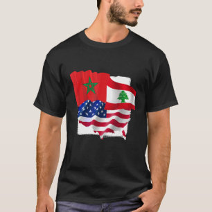 T-shirt Fait En Amérique Avec Présence Libanaise Et Maroca
