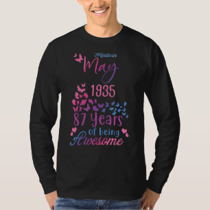 T-shirt Fait En Mai 1935 Joyeux Anniversaire 87 Ans D'Être