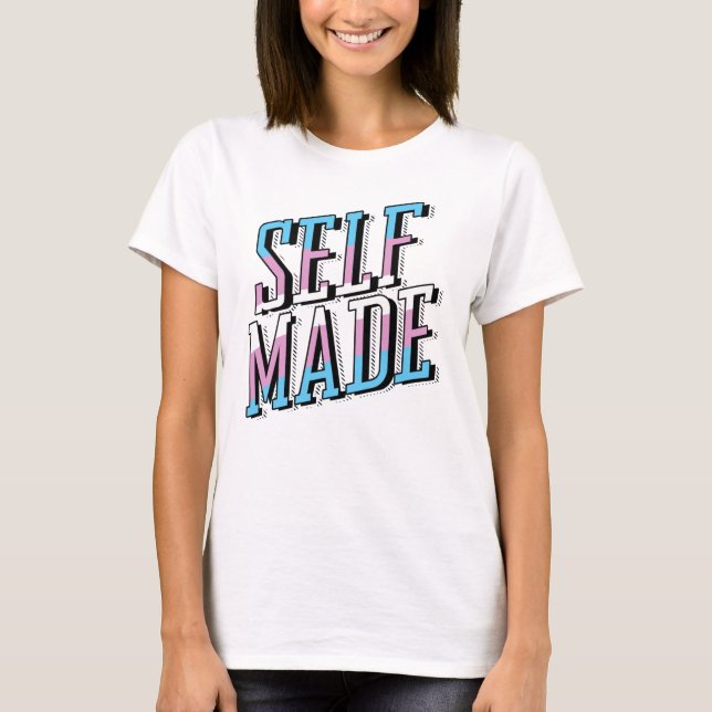 T-shirt Fait par soi-même et trans (Devant)