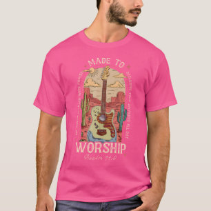 T-shirt Fait Pour Adorer Boho Western Christian Guitar Wes